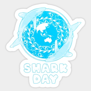 Oceanic Whitetip Shark Day Sticker